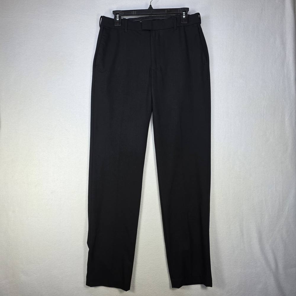 Van Heusen Flex Straight Fit Dress Pants Mens 30x32 Black -NICE!